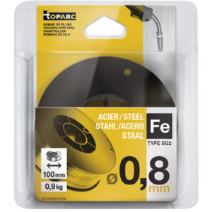Fil plein acier G3Si1 / ER70S-6 Ø 0,8 - Bobine S100 / 0,9 kg