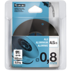 Fil plein alu AlSi5 Ø 0,8 - Bobine S100 / 0,5 kg