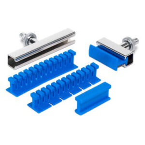 GPR GYS - 4 barrettes de tirage bleues avec rail métal