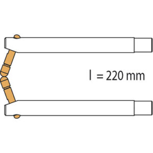2 Bras 220 mm PX3 + 2 caps (PORTASPOT 230)